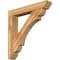 Ekena Millwork Olympic Slat Rough Sawn Bracket w/ Offset Brace, Western Red Cedar, 8"W x 48"D x 48"H BKT0806X48X48OLY06RWR - alternate 1